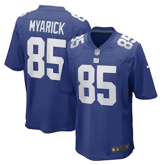 mens nike chris myarick royal new york giants game player j